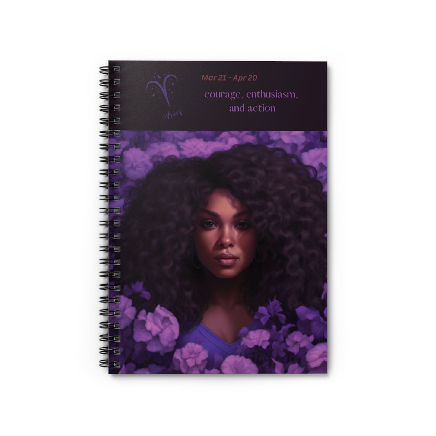 Astrology Collection (Aries - Purple) - AA Culture Journal - Ruled Line
