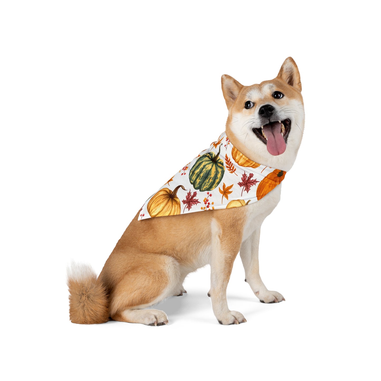 Pet Bandana - (Yellow and Green Pumpkins)
