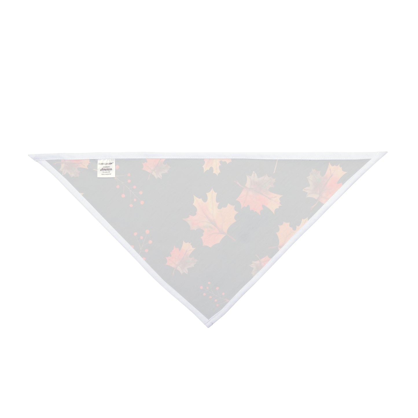 Pet Bandana - (Black with Pink Leaves)
