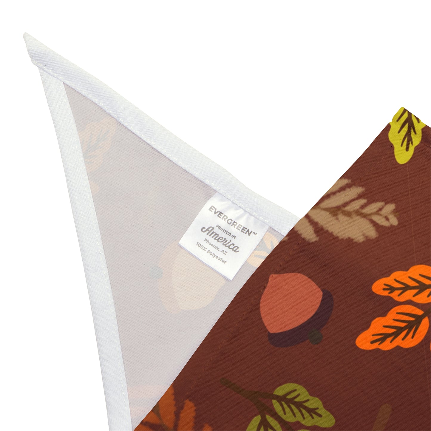 Pet Bandana - (Burgundy with Green Leaf)