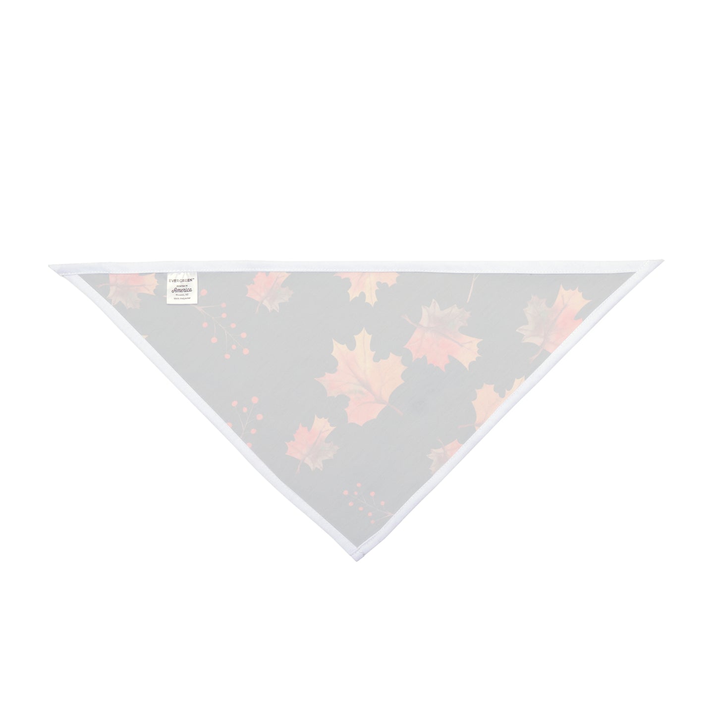 Pet Bandana - (Black with Pink Leaves)