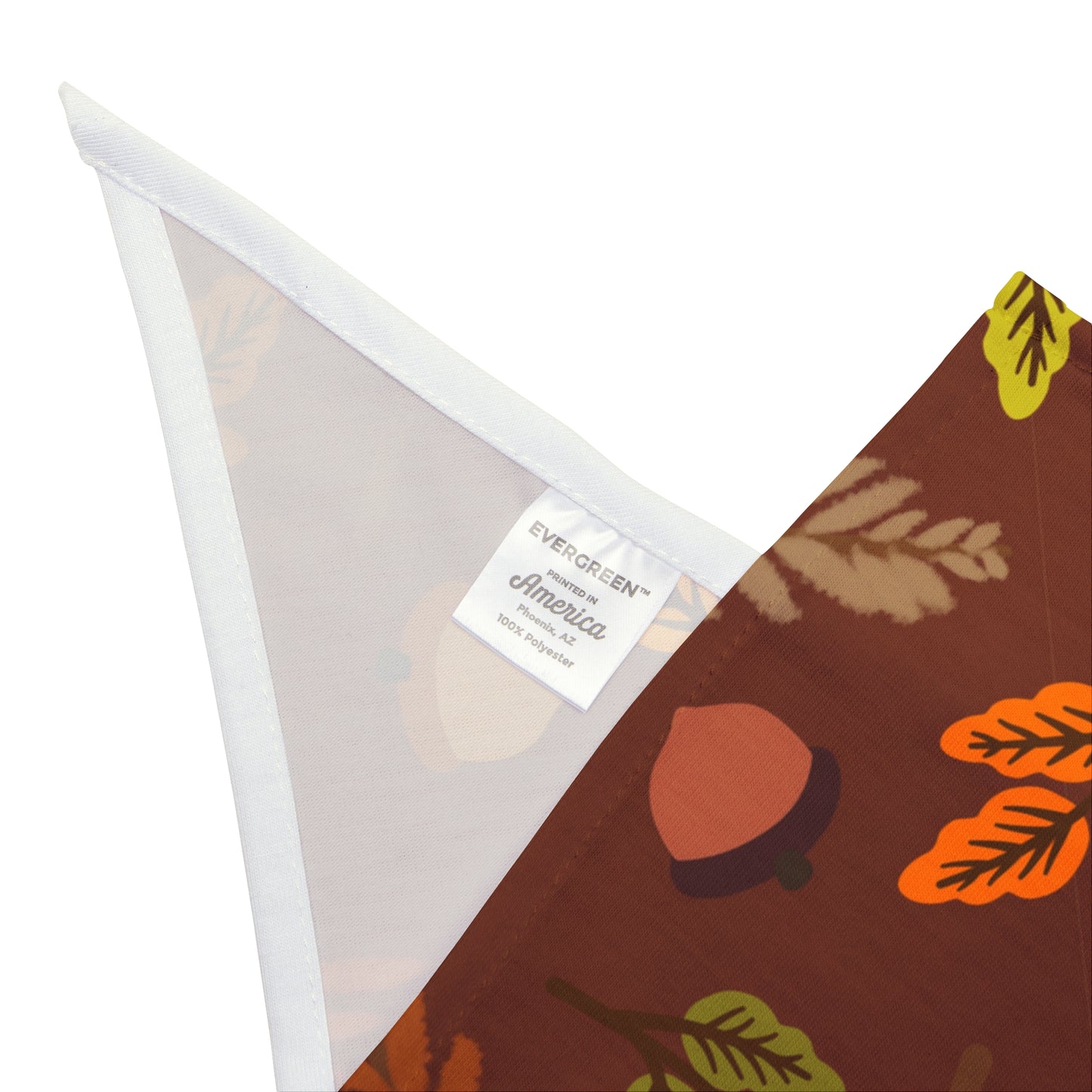 Pet Bandana - (Burgundy with Green Leaf)