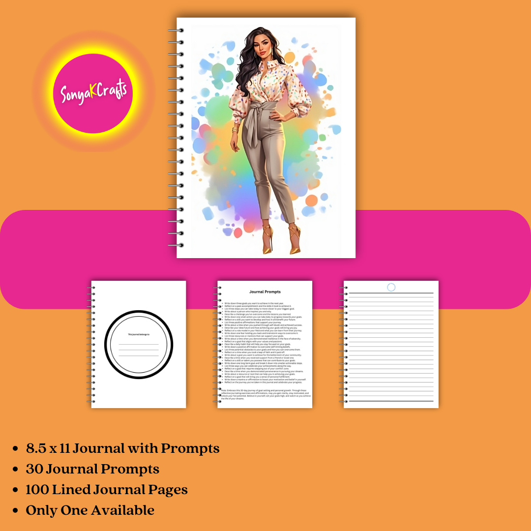 Achieve Your Dreams - A 30-Day Goal-Setting Journal for Latina Women (Physical Copy)