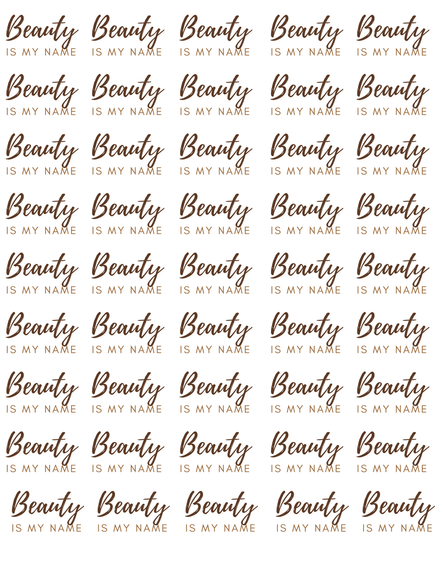 Melanin Muse Beauty Is My Name Sticker Pack