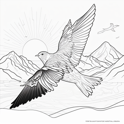 Majestic Birds In Flight Coloring Book