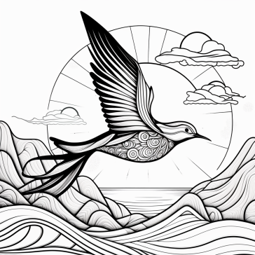 Majestic Birds In Flight Coloring Book