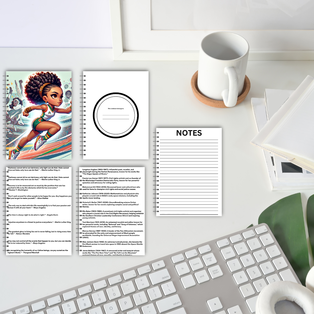 Handcrafted Black History Journal - 5x7 - Athlete