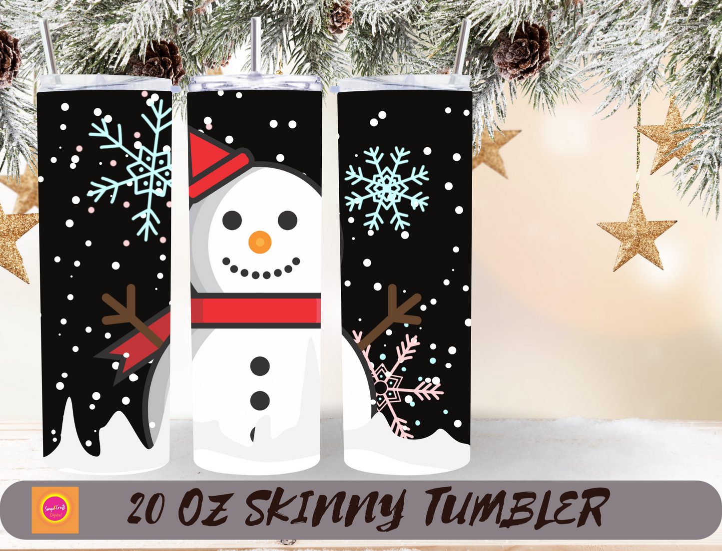 Festive Christmas 20 oz Tumblers