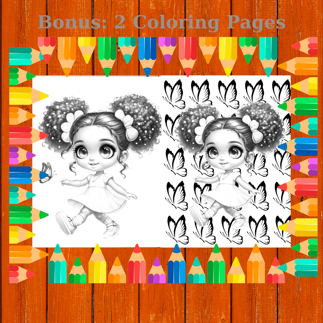 My First Letters: Handwriting Practice Sheets (Cutie Chibi Girl In Orange)