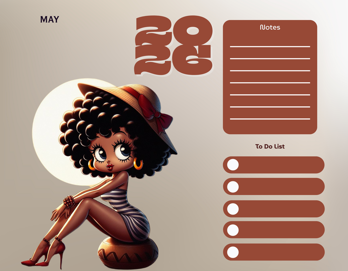 2026 Calendars - Brown Sugar Boop