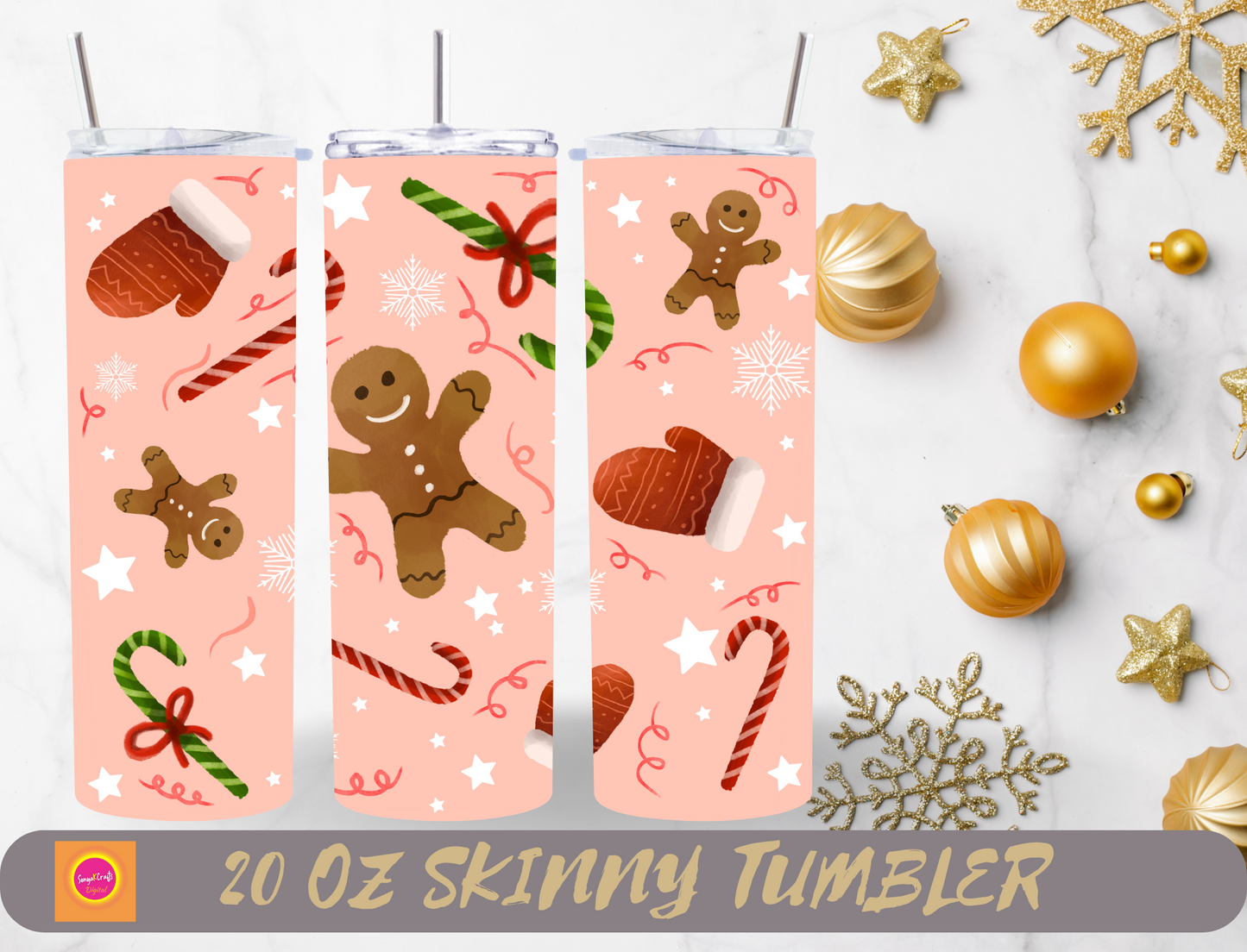Festive Christmas 20 oz Tumblers