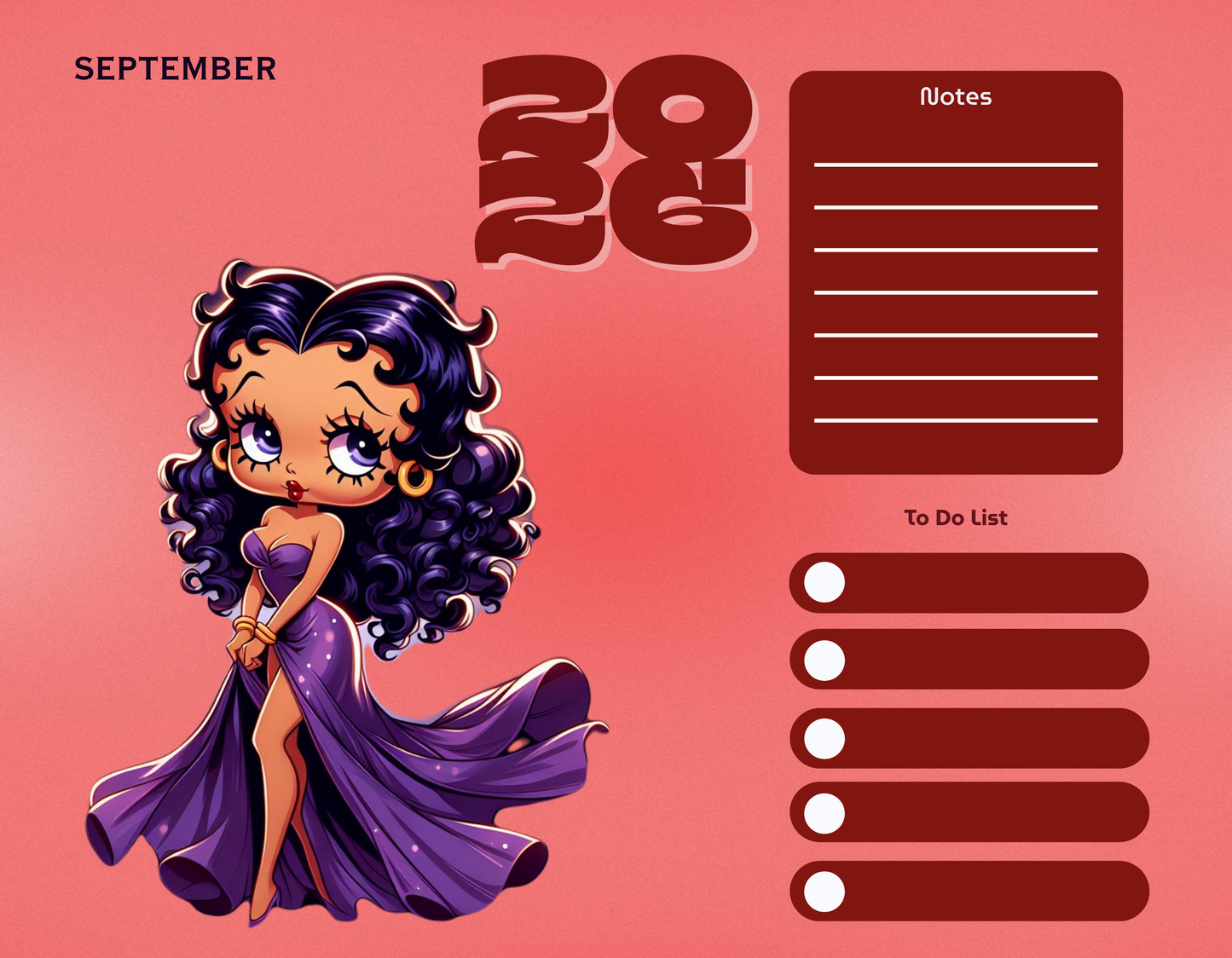 2026 Calendars - Brown Sugar Boop