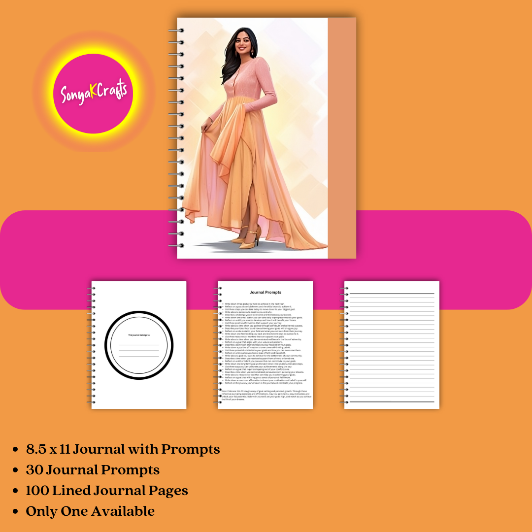 Achieve Your Dreams - A 30-Day Goal-Setting Journal for South Asia Women (Physical Copy)