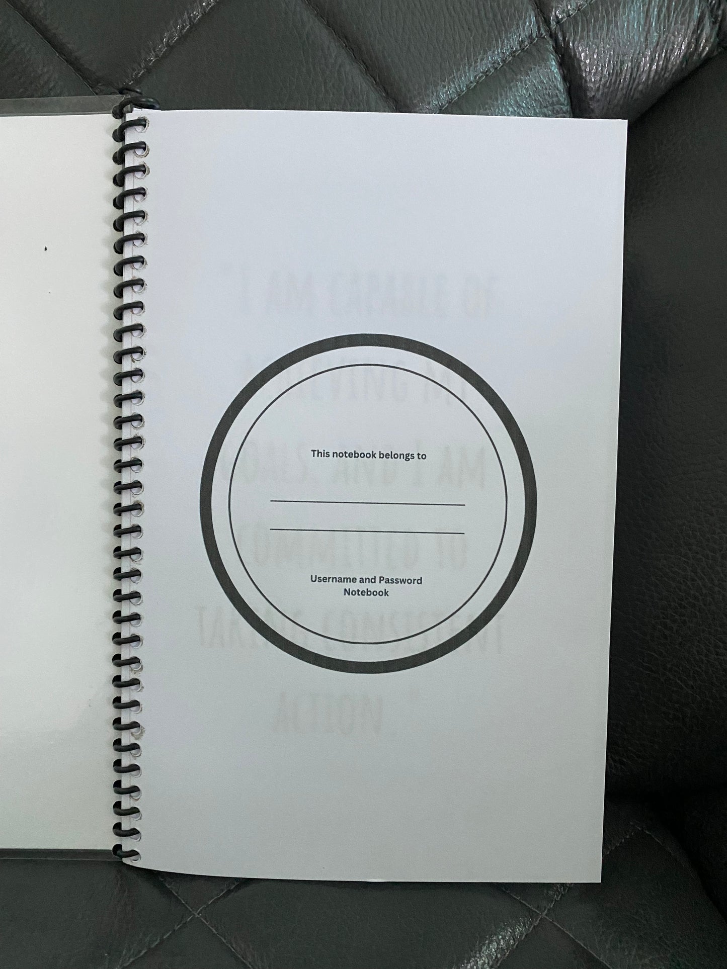 Username and Password Notebook (Black and White Cover 2)