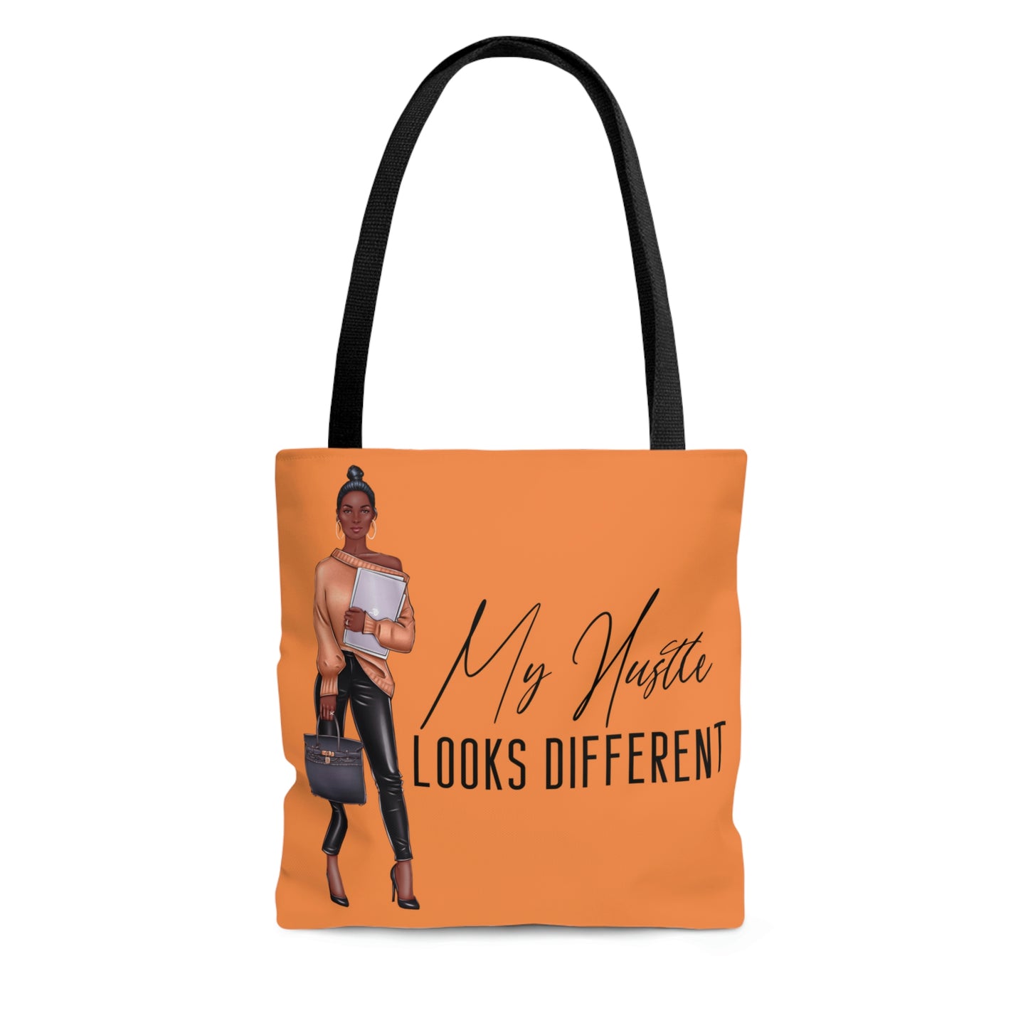 My Hustle Looks Different (Peach and African American) Tote Bag