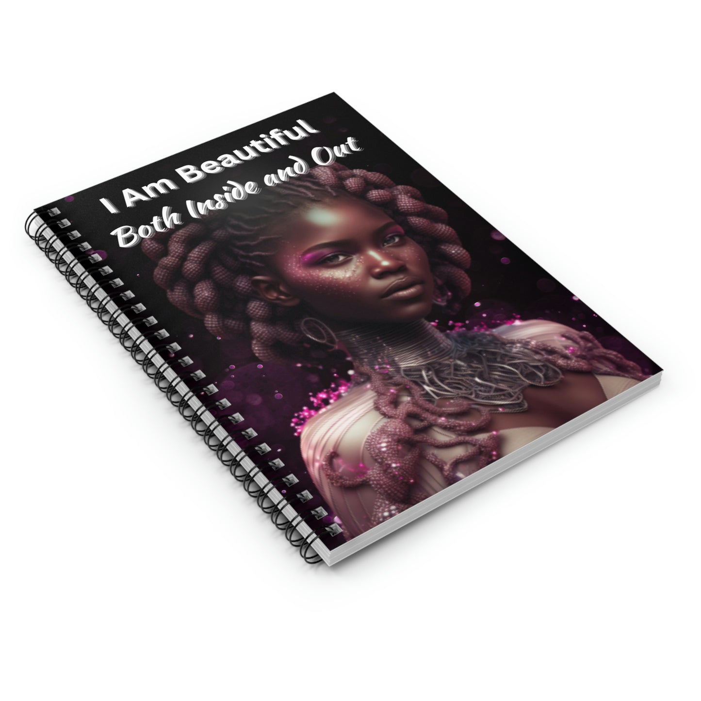 African Royalty Purples and Silvers Journal - Ruled Line