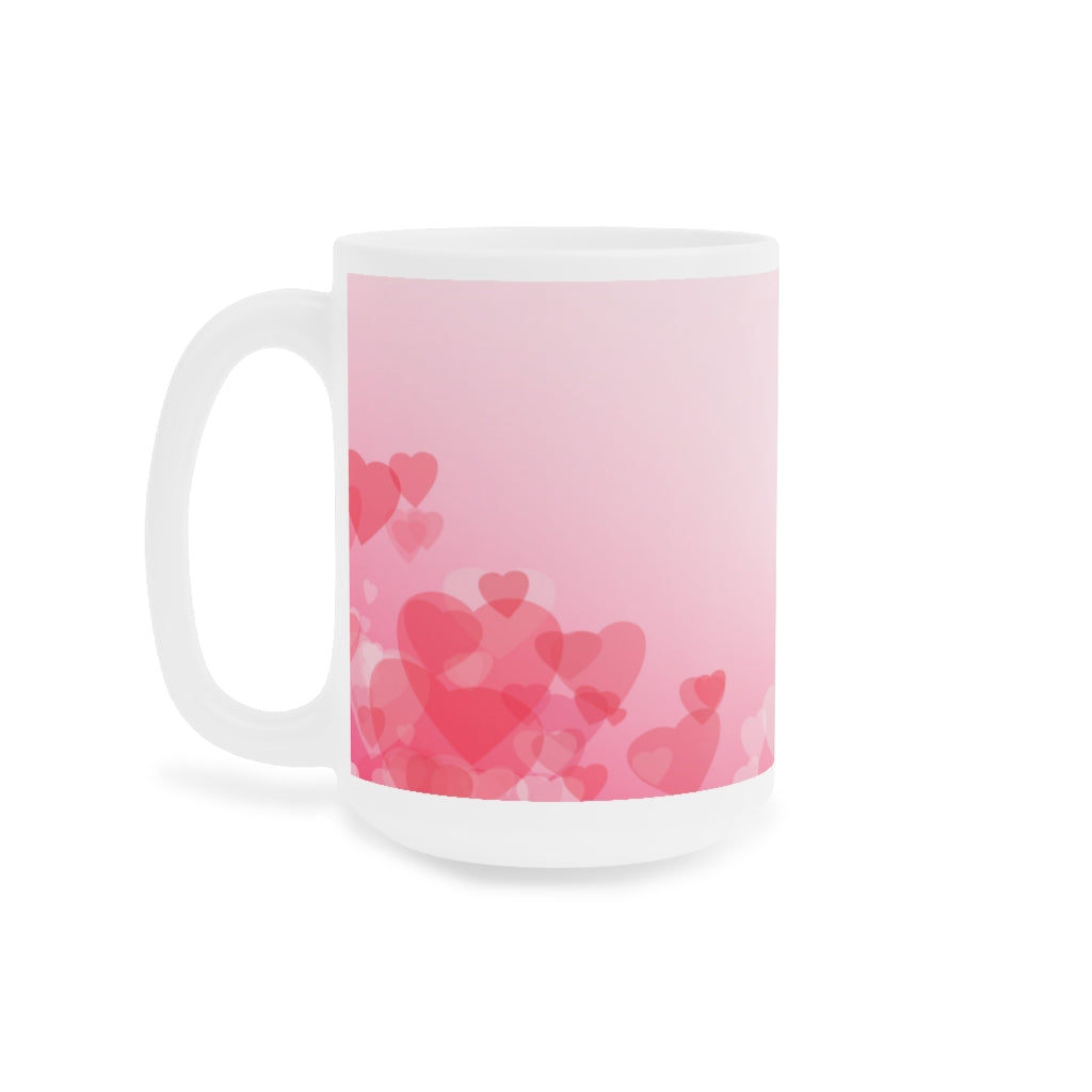 Pink Hearts Ceramic Mugs (11oz / 15oz)