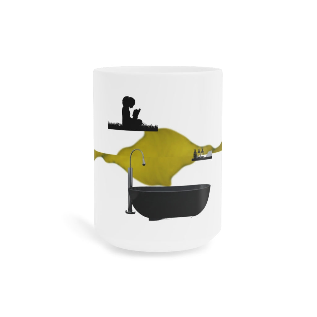 Self-Care (Yellow and Black) Ceramic Mugs (11oz / 15oz)