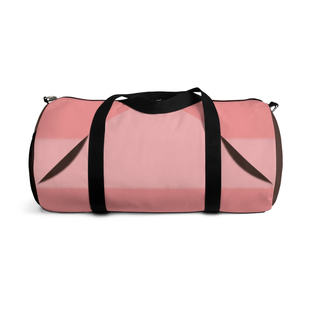 Pink and Brown Duffel Bag