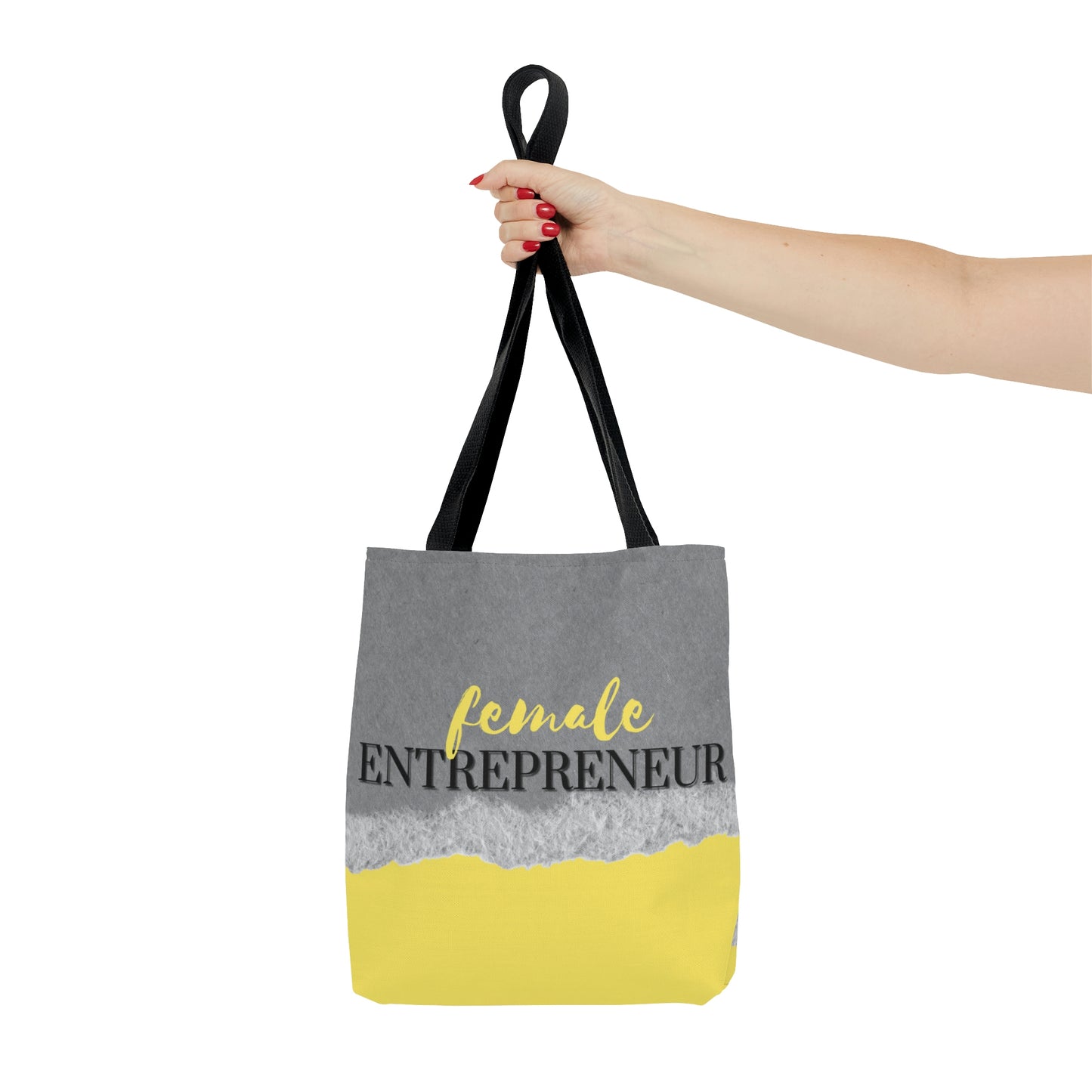 Female Entrepreneur (Yellow and Gray) Tote Bag