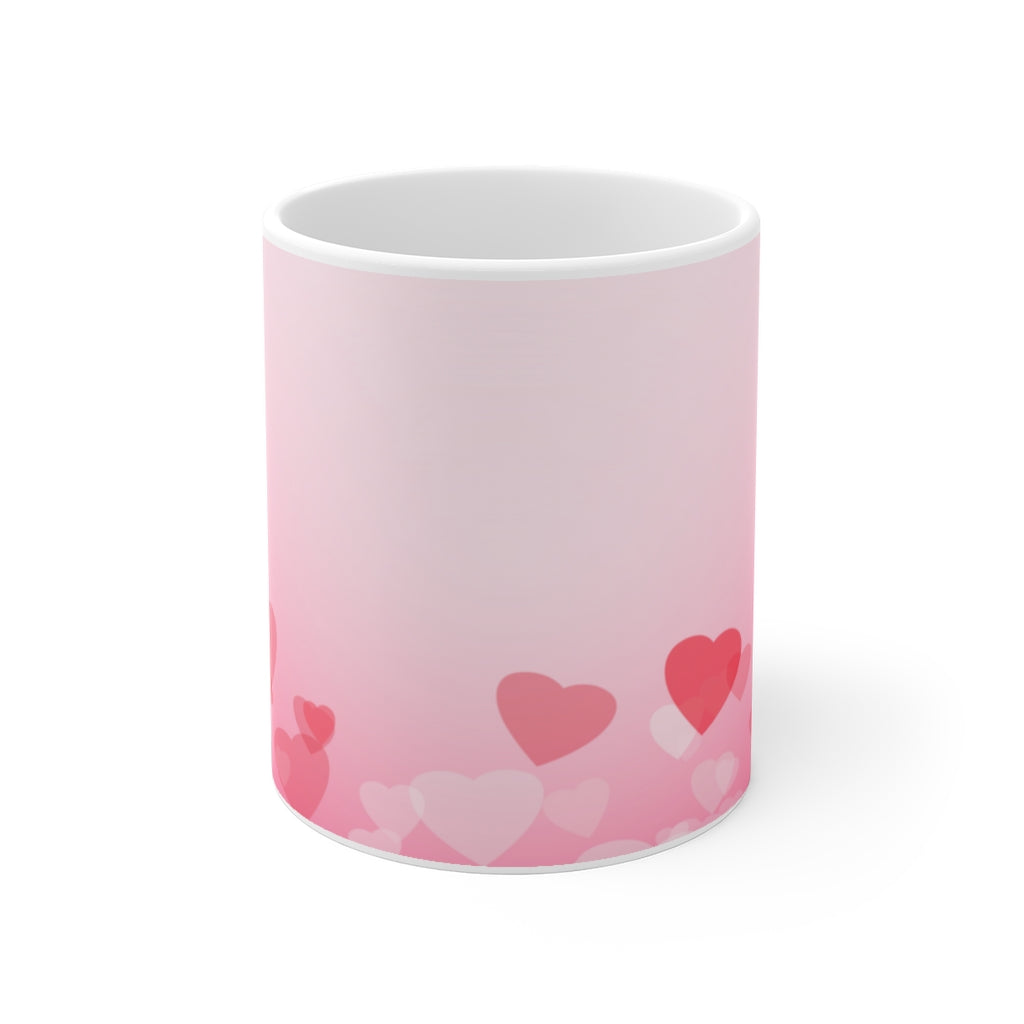Pink Hearts Ceramic Mugs (11oz / 15oz)