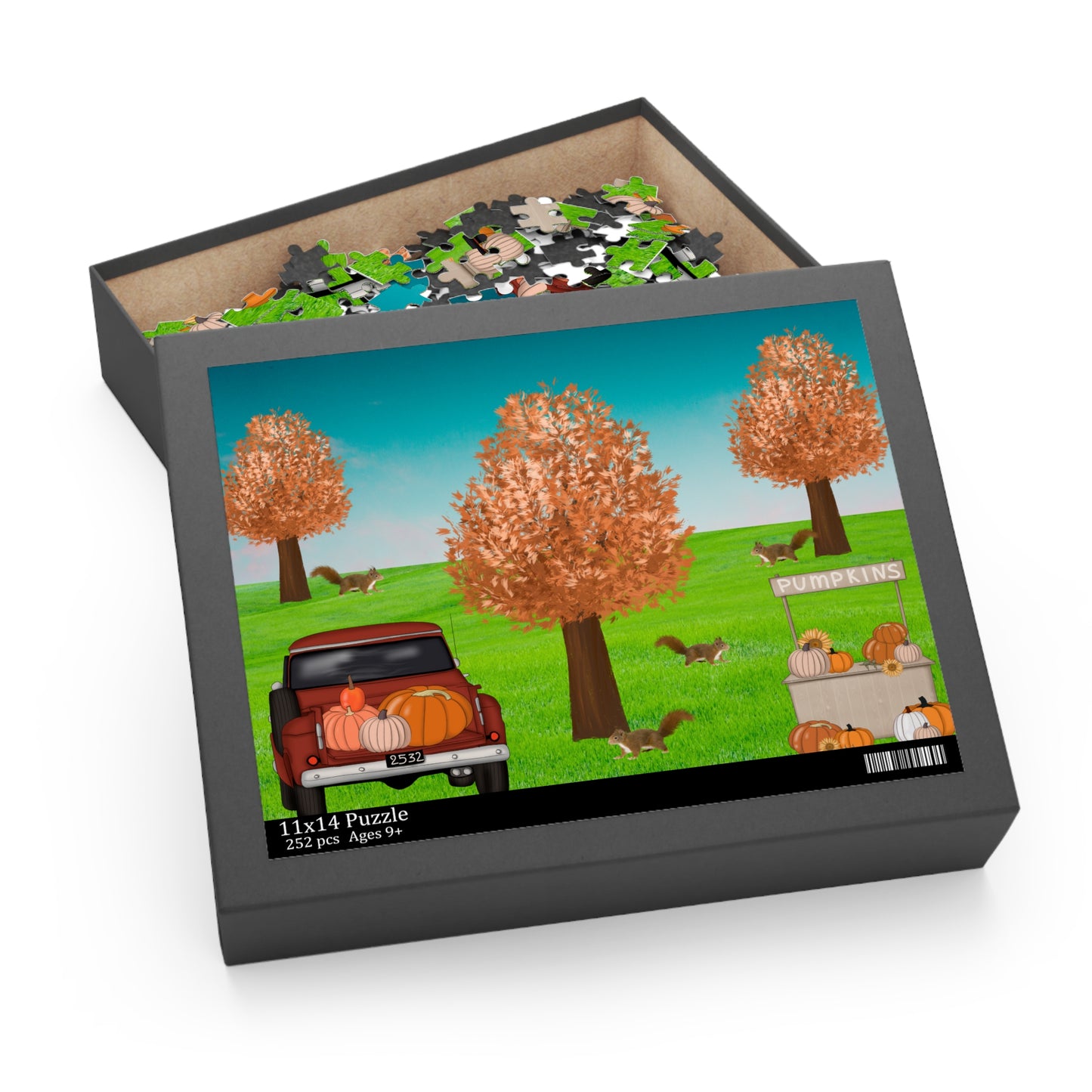 Squirrels, Pumpkins and Fall Puzzle 4 (120, 252, 500-Piece)