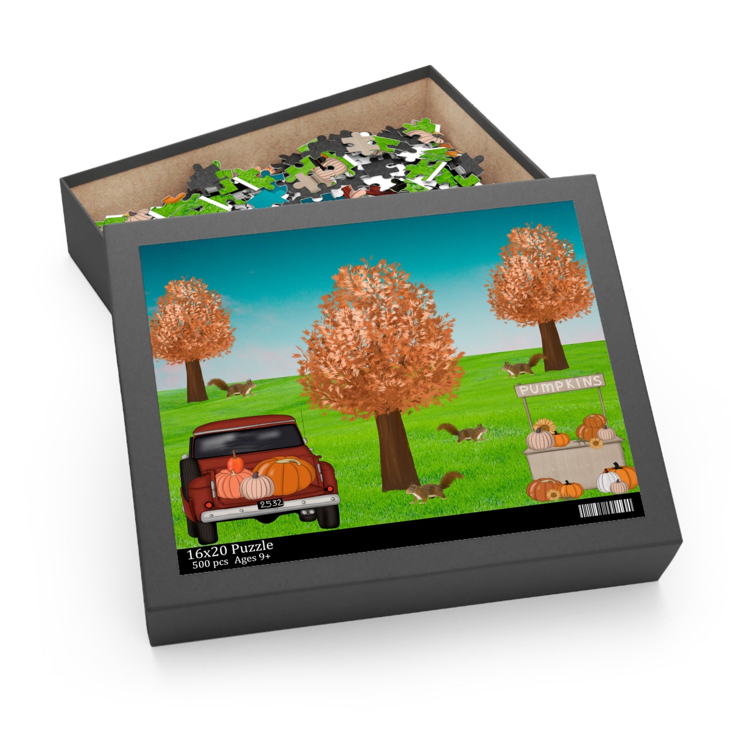 Squirrels, Pumpkins and Fall Puzzle 4 (120, 252, 500-Piece)