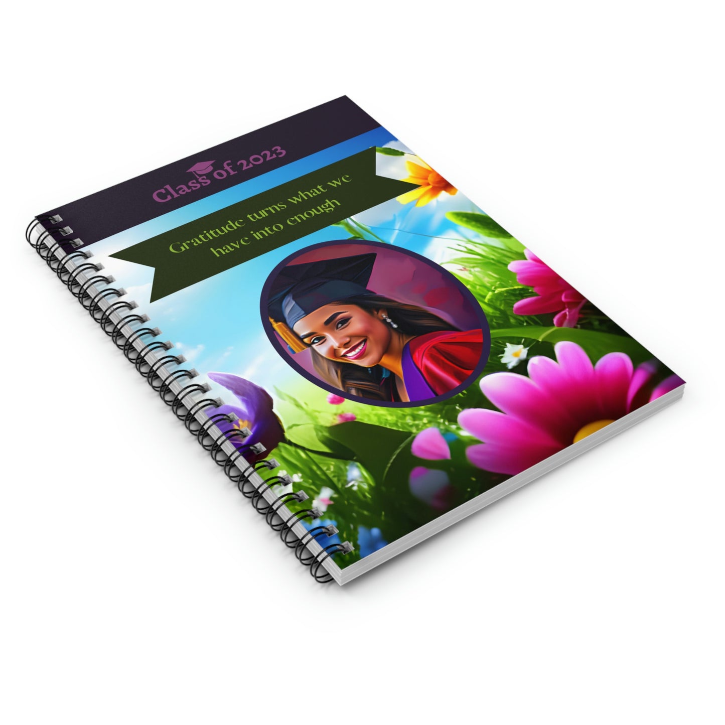 Class of 2023 Graduate Journal - (Latina Young Lady 1) - Ruled Line