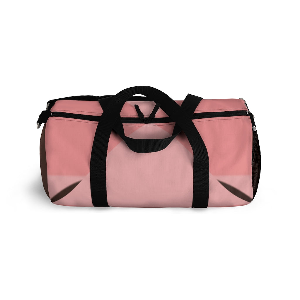 Pink and Brown Duffel Bag
