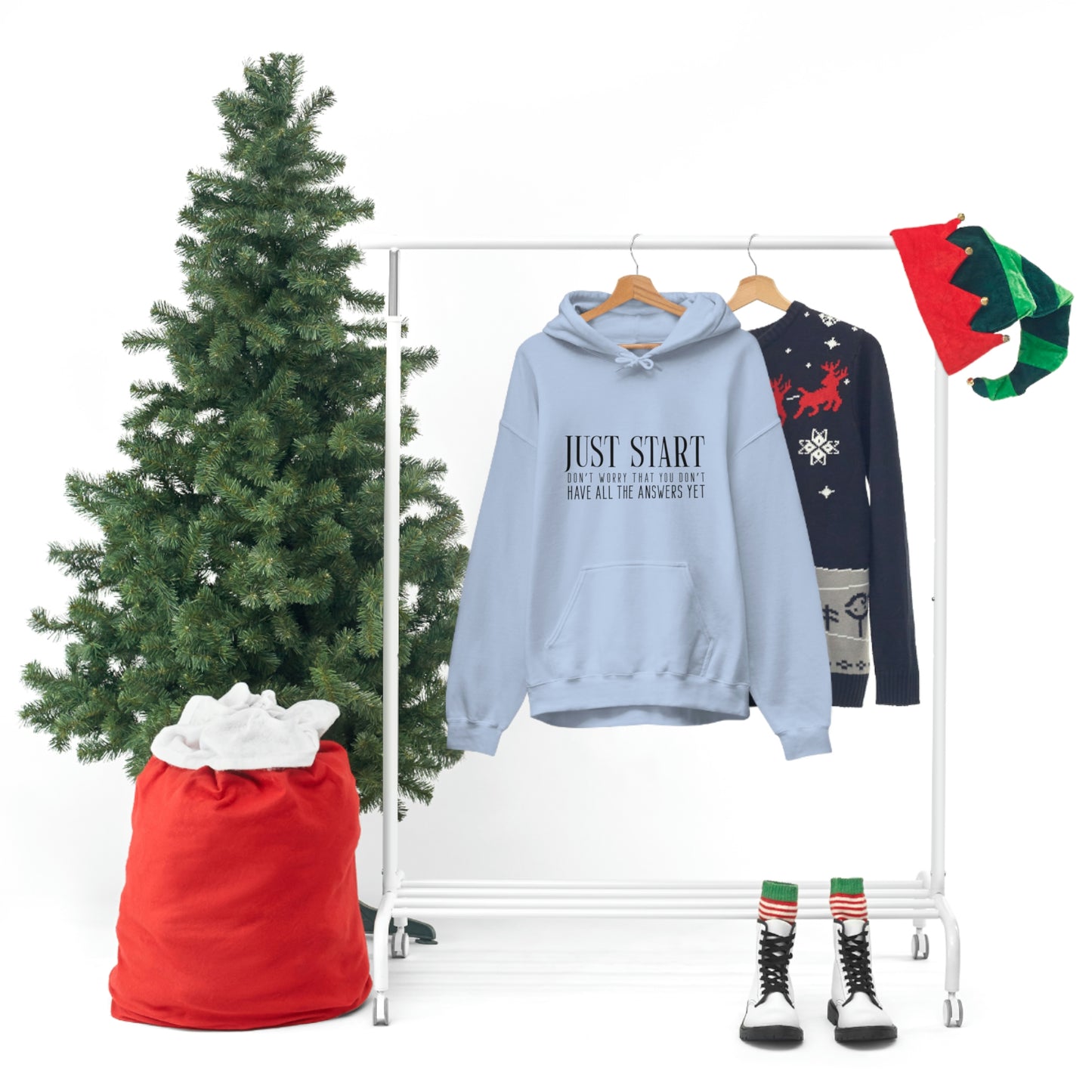Lady Boss Hoodie - Just Start (Don't Worry That You Don't Have All The Answers Yet)