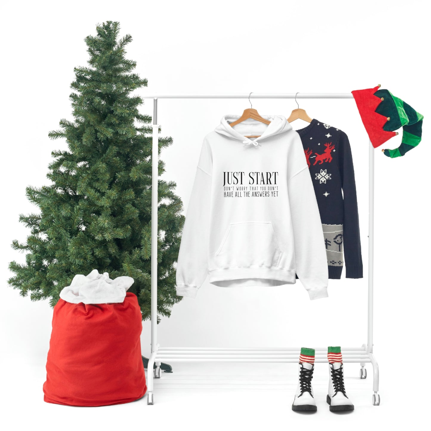 Lady Boss Hoodie - Just Start (Don't Worry That You Don't Have All The Answers Yet)
