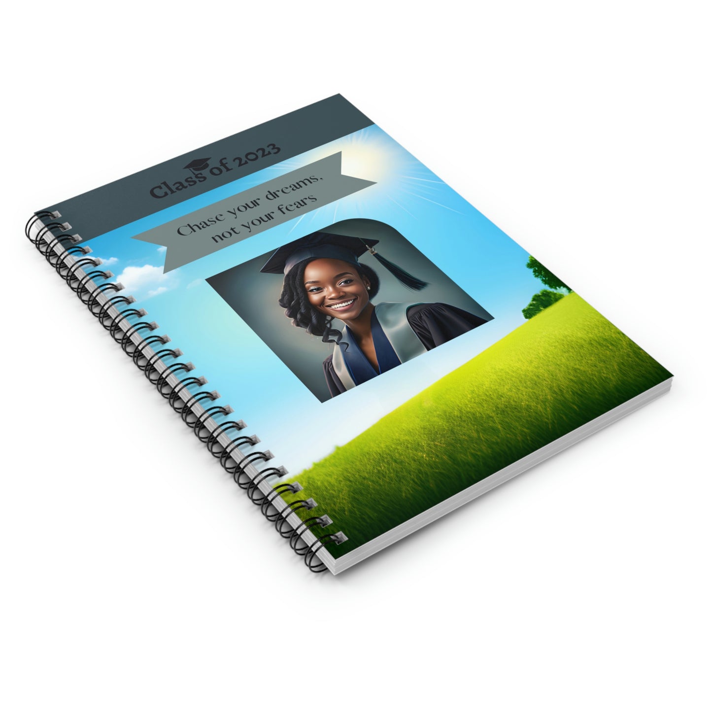 Class of 2023 Graduate Journal - (AA Young Lady 2) - Ruled Line