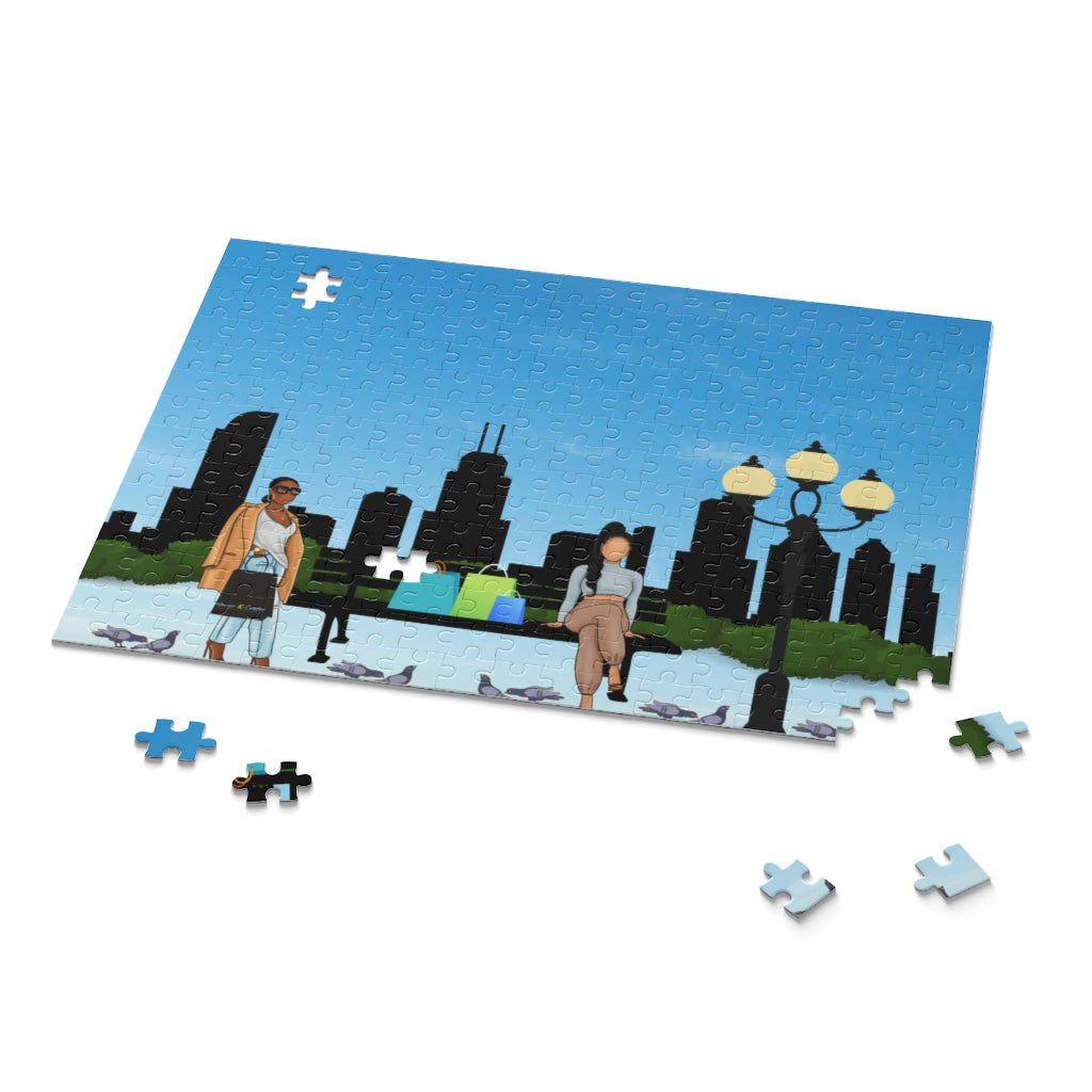 Shopping and Chillin' Chicago Skyline Puzzle (120, 252, 500-Piece)