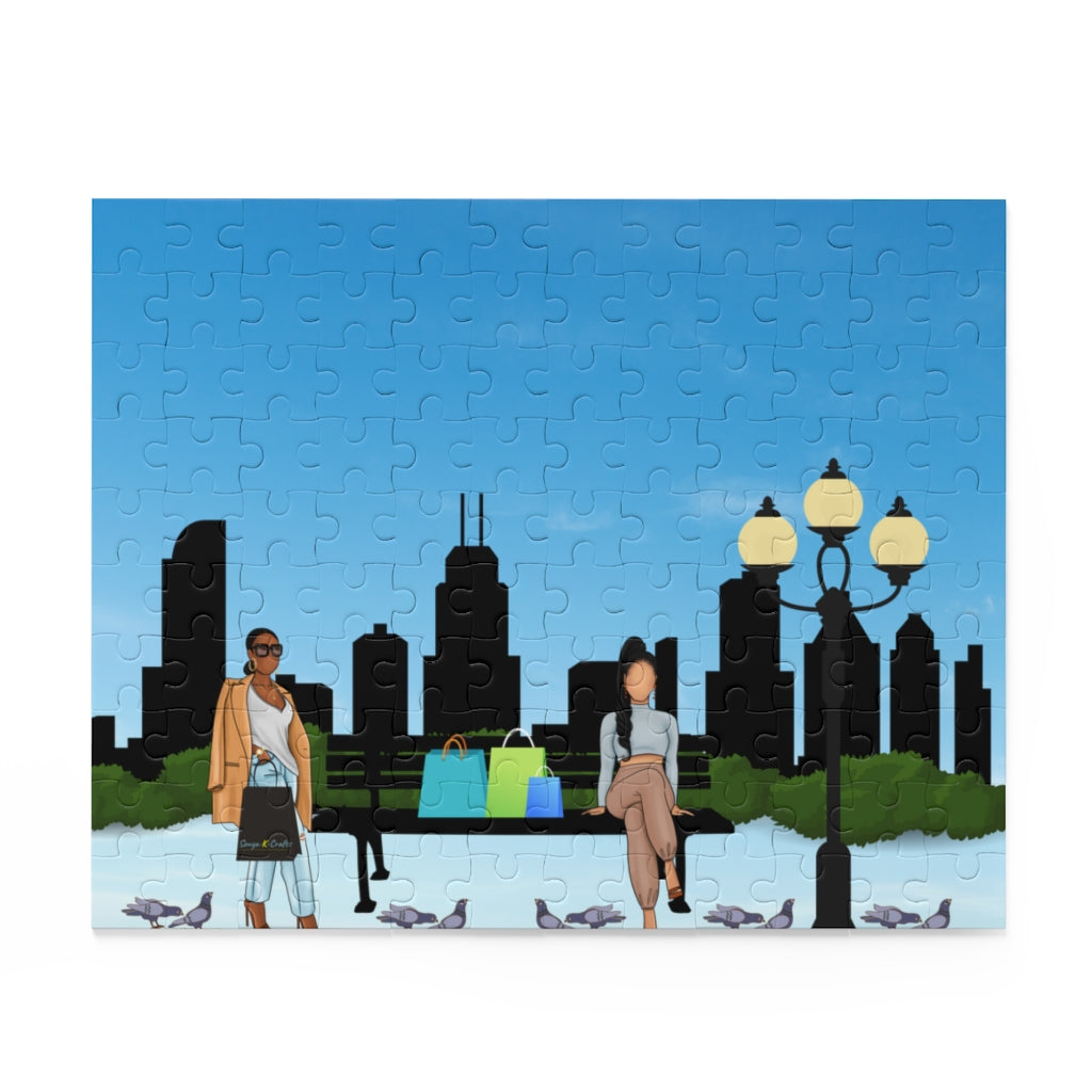 Shopping and Chillin' Chicago Skyline Puzzle (120, 252, 500-Piece)