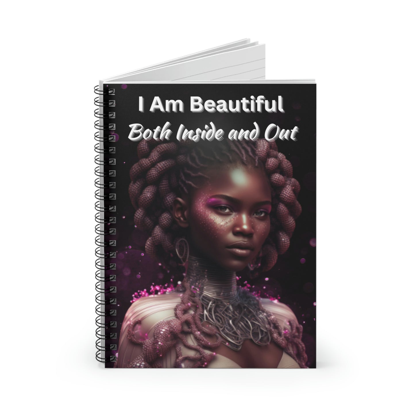 African Royalty Purples and Silvers Journal - Ruled Line