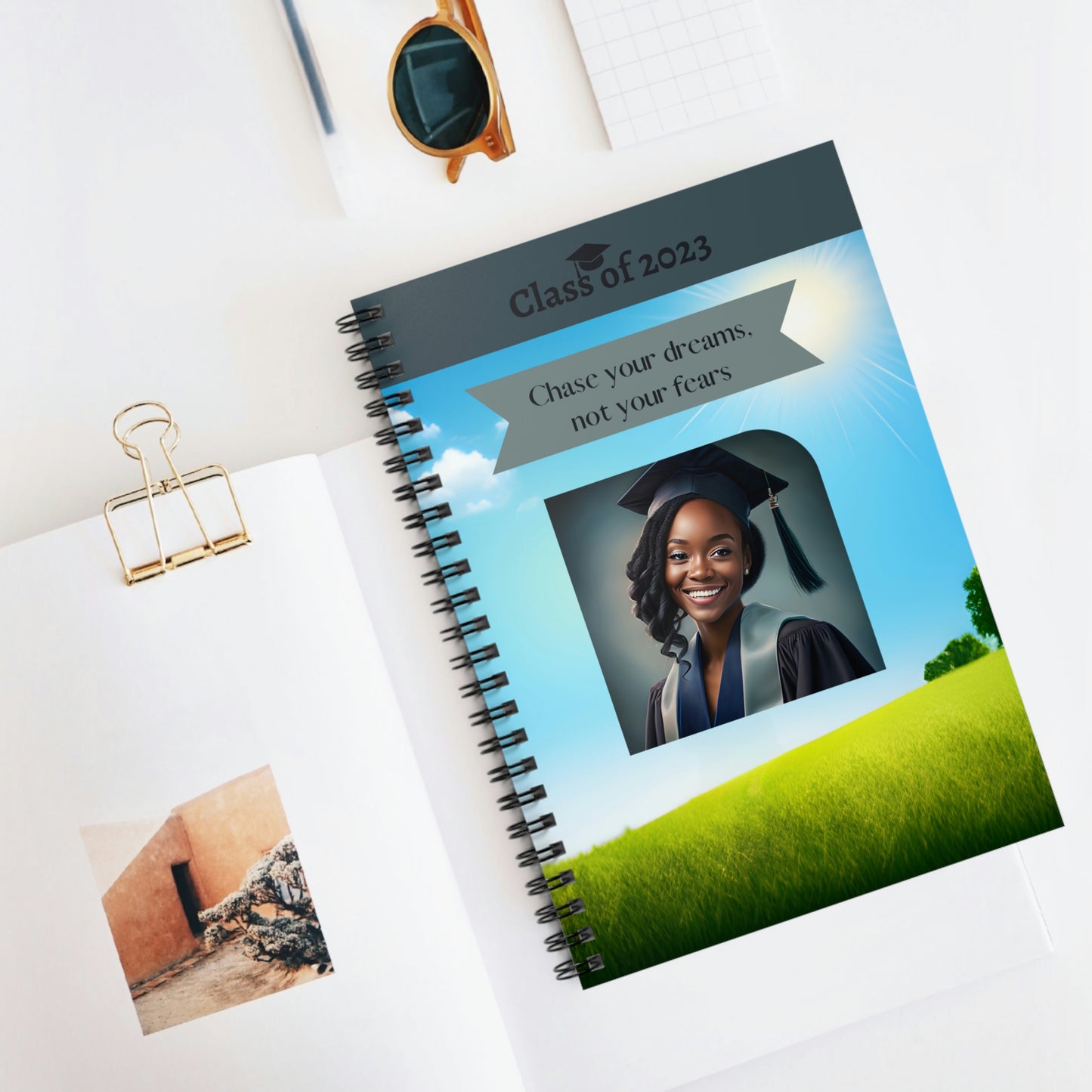 Class of 2023 Graduate Journal - (AA Young Lady 2) - Ruled Line