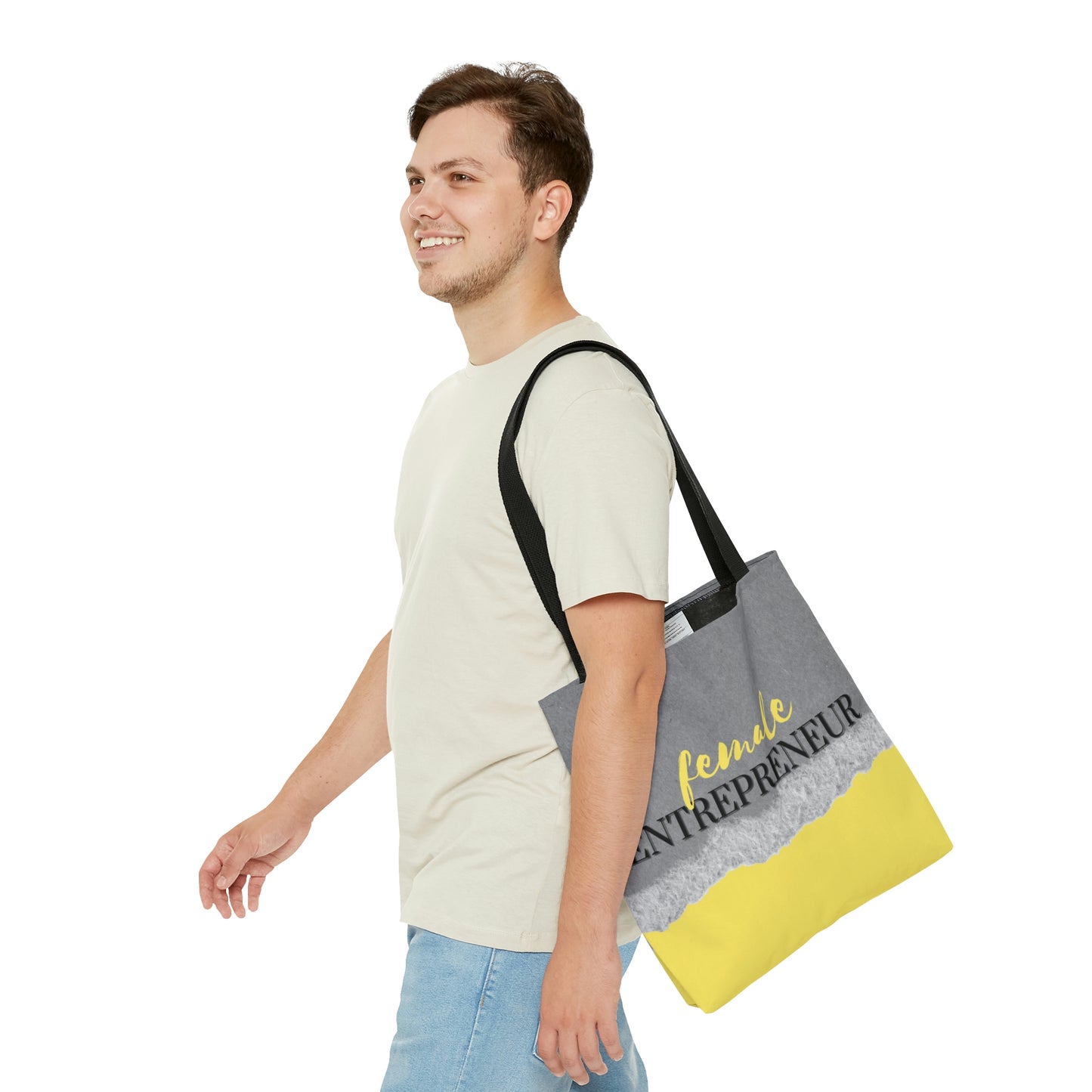 Female Entrepreneur (Yellow and Gray) Tote Bag