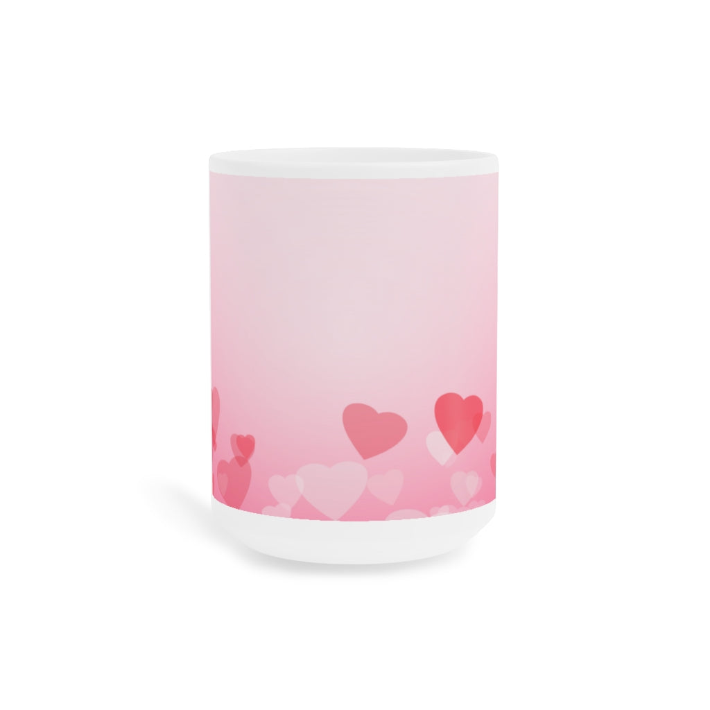 Pink Hearts Ceramic Mugs (11oz / 15oz)