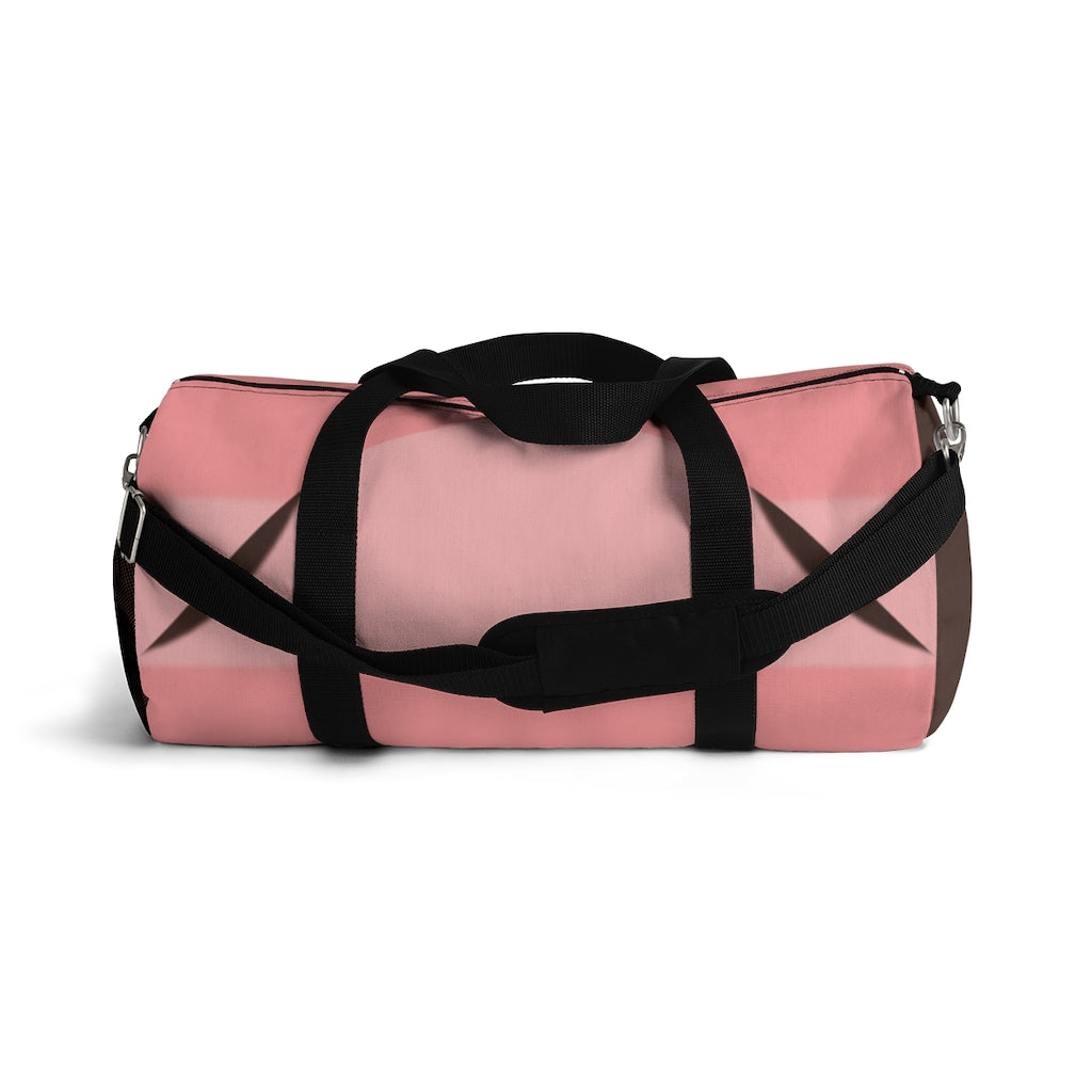 Pink and Brown Duffel Bag