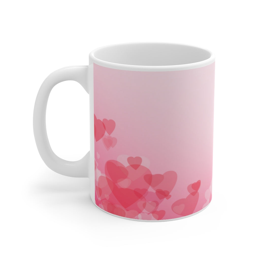 Pink Hearts Ceramic Mugs (11oz / 15oz)