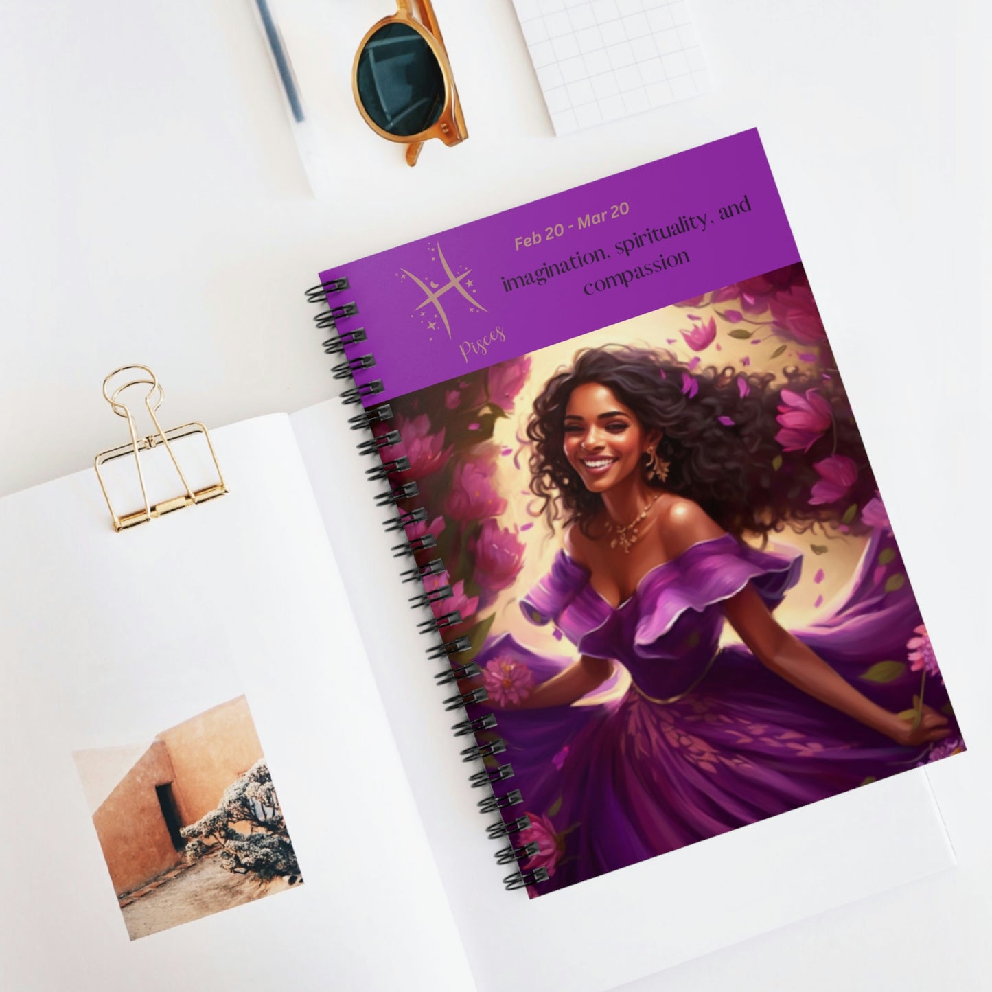 Astrology Collection (Pisces) - Middle Eastern and Indian Culture Journal - Ruled Line