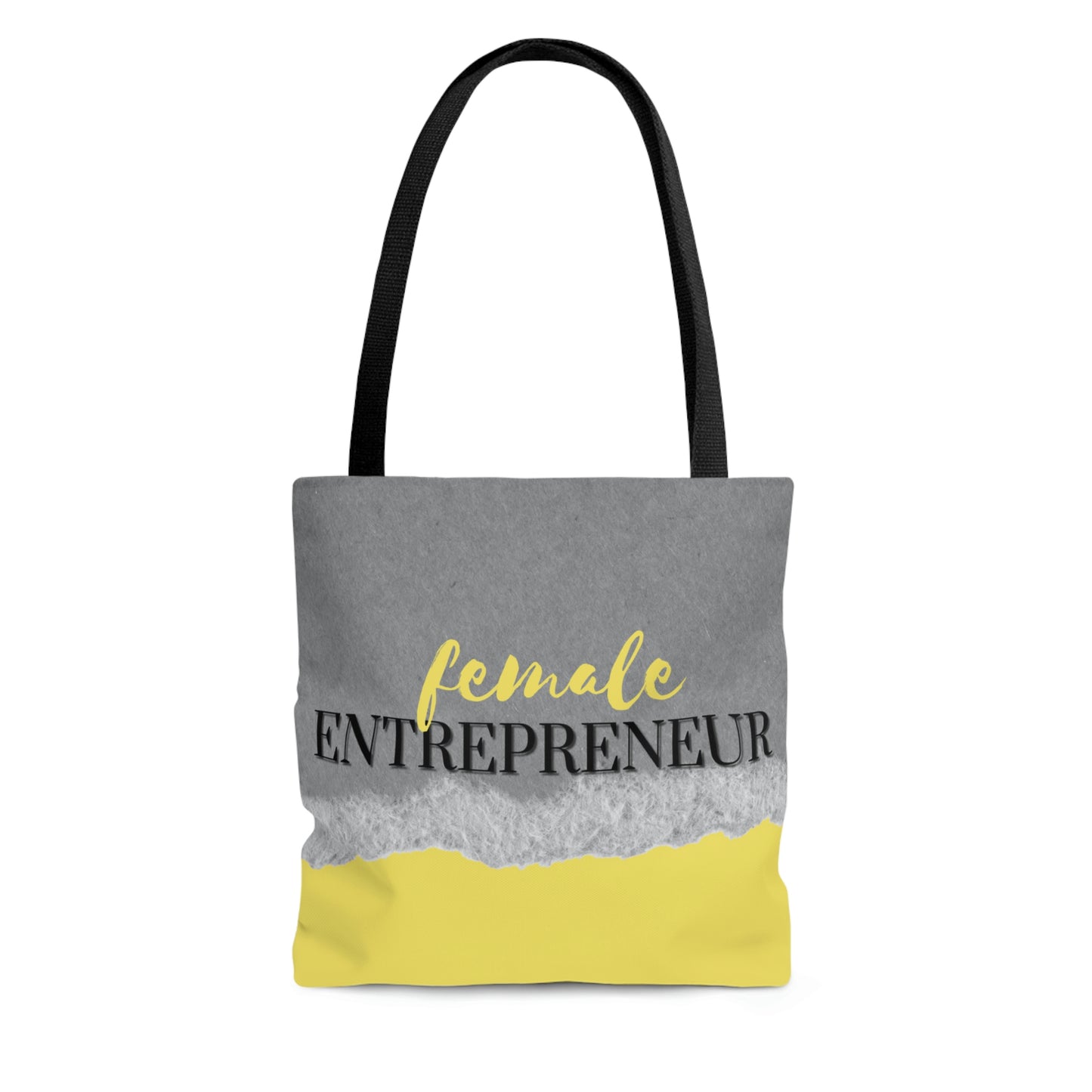 Female Entrepreneur (Yellow and Gray) Tote Bag