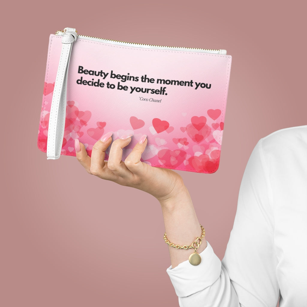 Pink Hearts - Beauty Begins... Clutch Bag