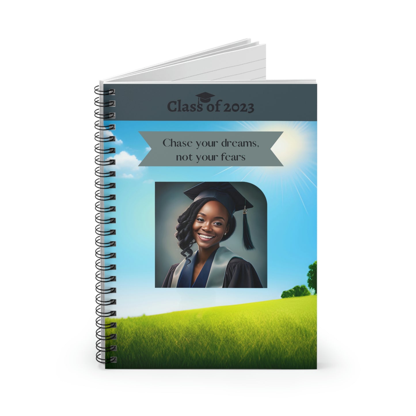 Class of 2023 Graduate Journal - (AA Young Lady 2) - Ruled Line