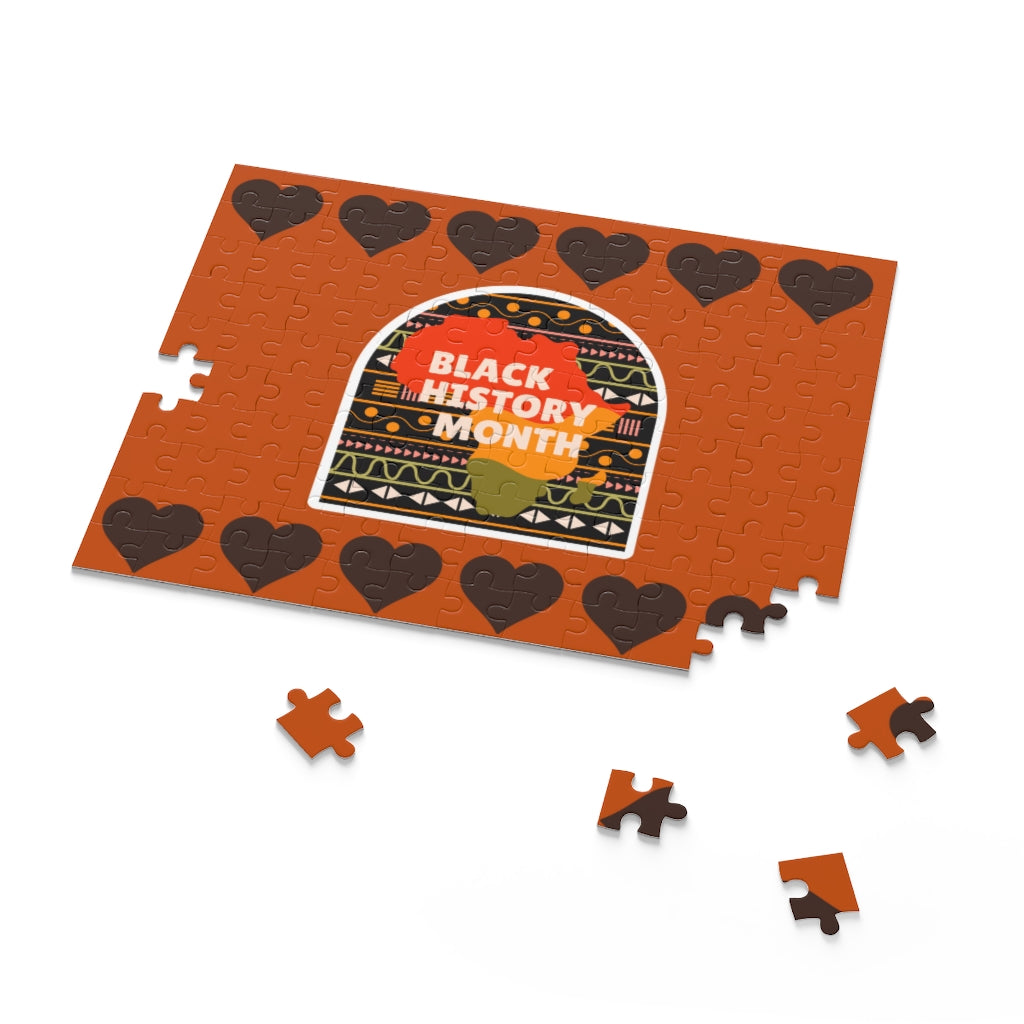 Black History Month (Brown Hearts) Puzzle (120, 252, 500-Piece)