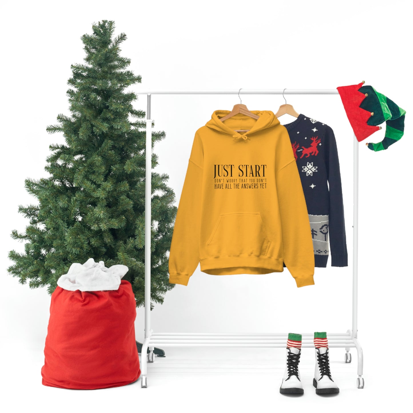 Lady Boss Hoodie - Just Start (Don't Worry That You Don't Have All The Answers Yet)