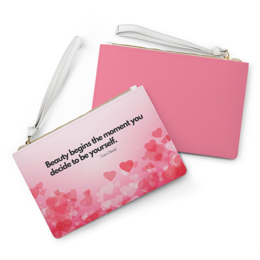 Pink Hearts - Beauty Begins... Clutch Bag