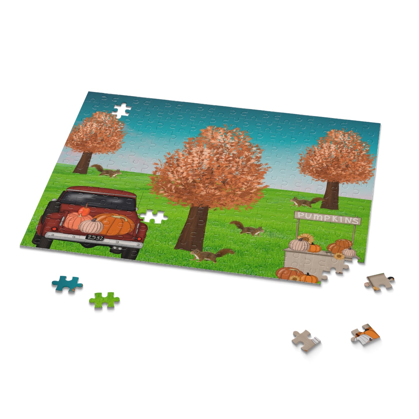 Squirrels, Pumpkins and Fall Puzzle 4 (120, 252, 500-Piece)