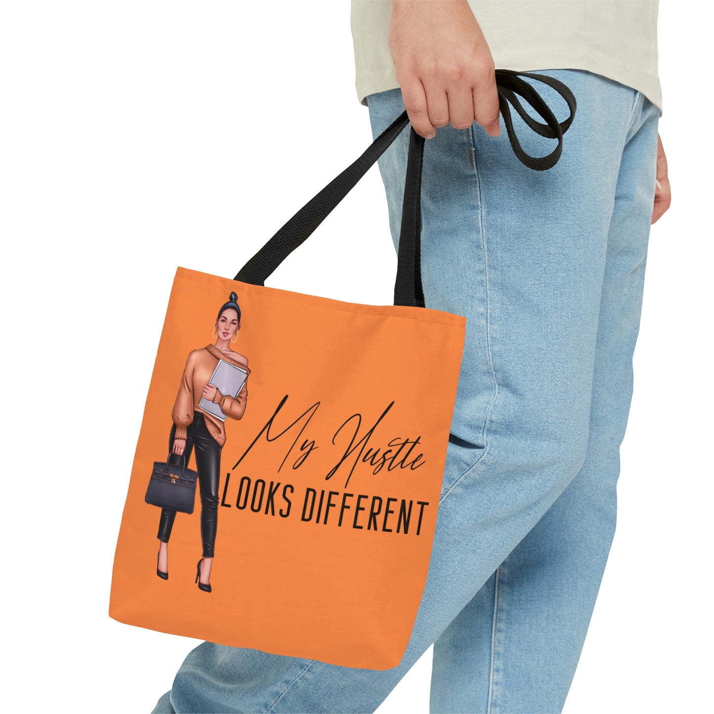 My Hustle Looks Different (Peach and Caucasian) Tote Bag