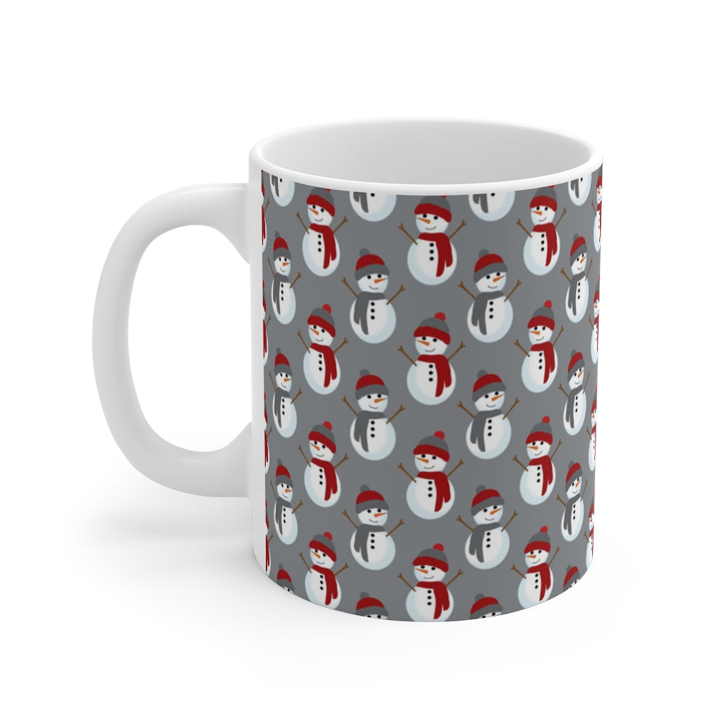 Red Scarf Snowmen Mug